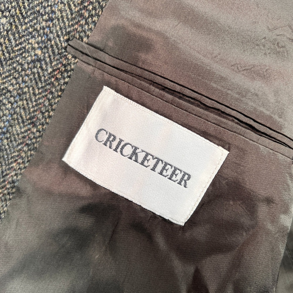 Vintage 90s Cricketeer Wool Tweed Sport Coat Blazer Men 48R Brown Academia Prep - Picture 5 of 16